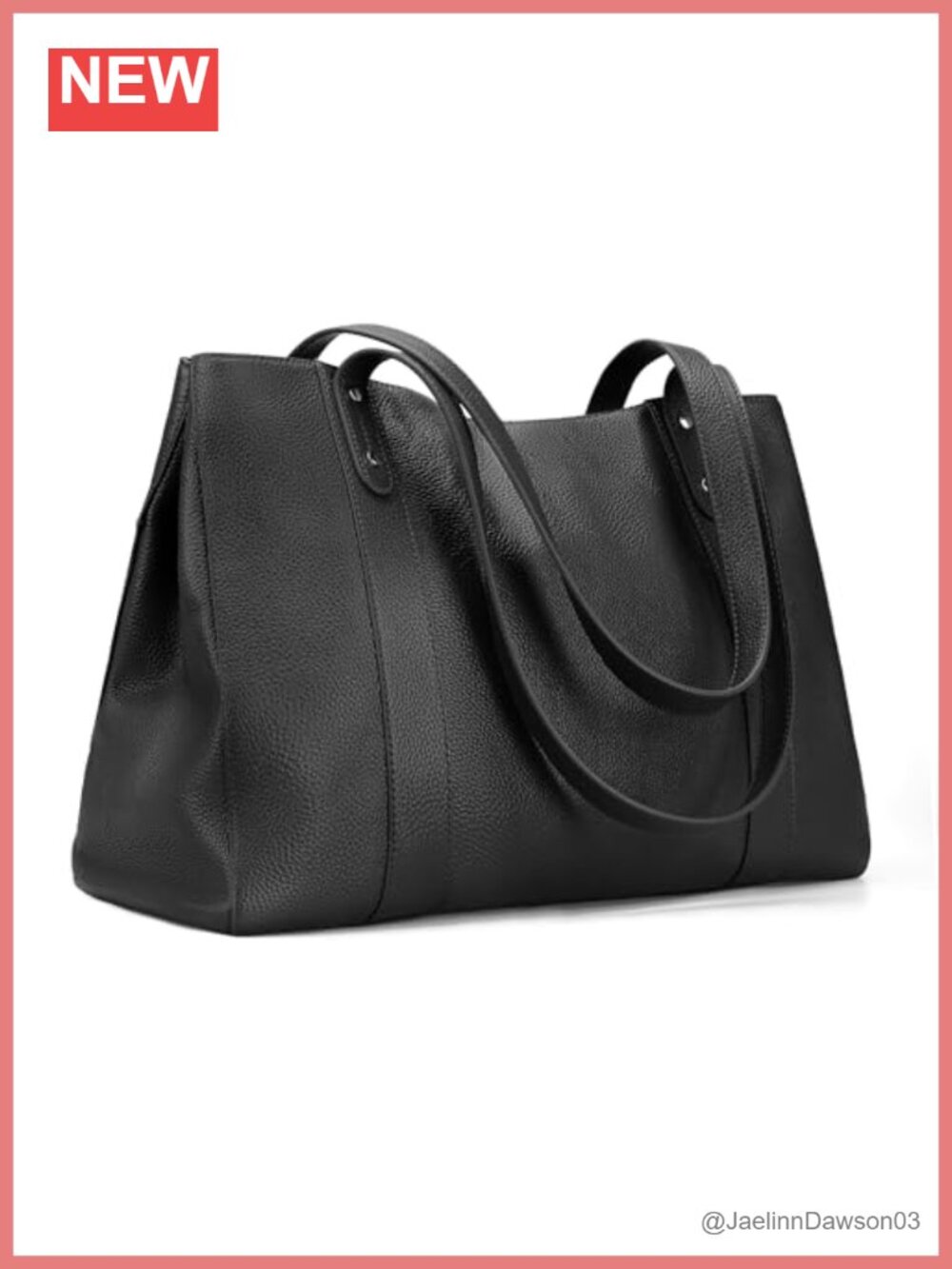 Genuine Leather Work Tote with Padded 15" Laptop Compartment